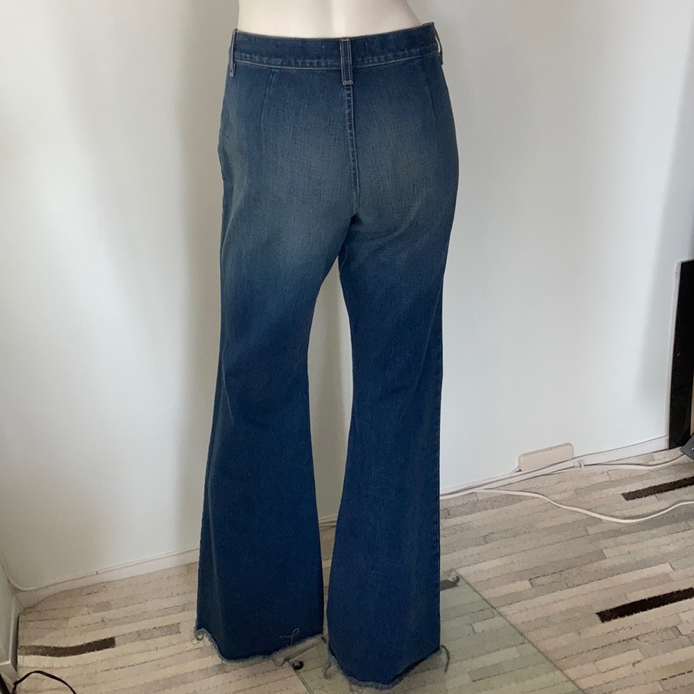 🎈🎈Nili Lotan Wide leg exposed Button Fly Jeans Mid - Picture 5 of 13
